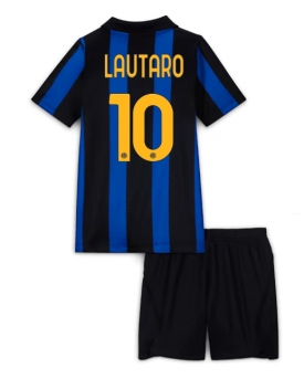 Billige Fotballdrakt Inter Milan Lautaro Martinez #10 Replika Hjemmedraktsett Barn 2026-27 Kortermet (med bukser)
